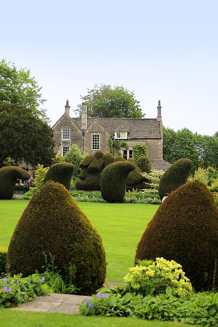 mansion, garden, park, nature, architecture, house, building, country house, residence, villa, trees, landscape, england, wales, court gardens, green, uk